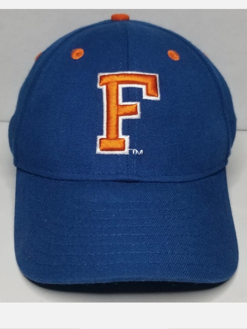 University Of Florida Gators New Era Fitted Ball Cap Blue Orange 6 3/4 QB Logo